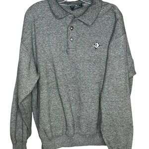 Lee Sport Buffalo Sabers Pullover-‎ size Large-black gray heathered, collared